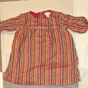 Striped Multicolor Shiny Toddler Top